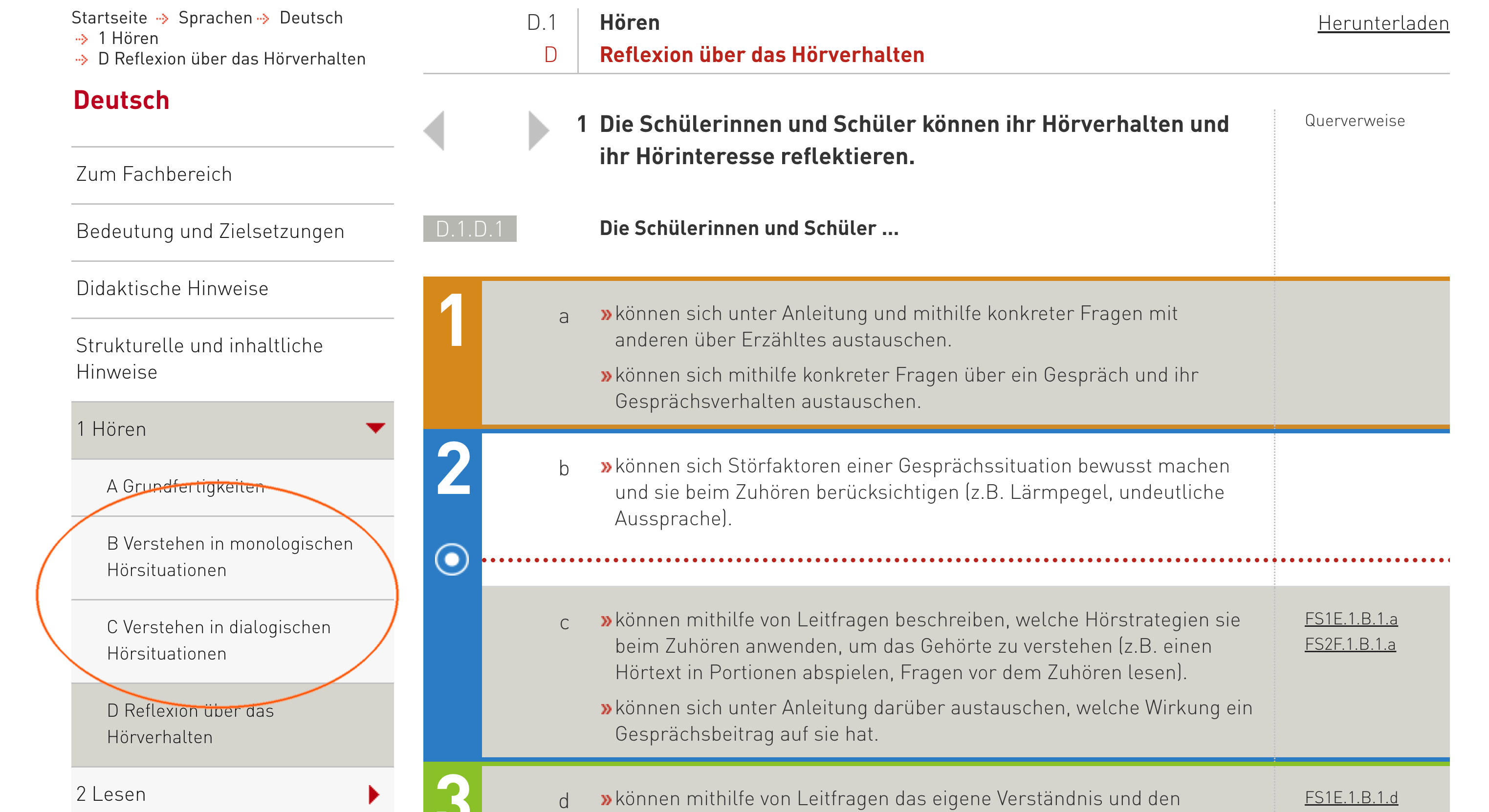 Kategorisierung von Zuhörsituationen